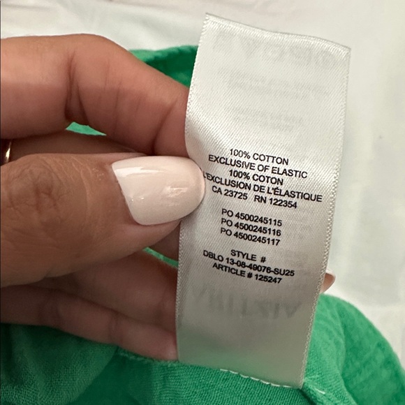 Aritzia Little Moon AirPlush Cotton Aries Dress in Court Green Size Medium - Picture 10 of 10